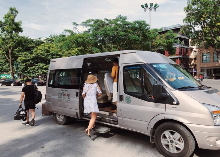 Bus from Hanoi to Mai Chau Valley